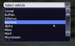 Example of GUI combobox.