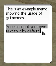 A preview of a GUI Memo.